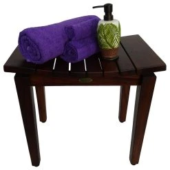 DecoTeak 20" Sojourn Contemporary Eastern Style Shower Bench, Without Shelf -Laural Home Shop 4b01dff10b86d48a 8226 w800 h800 b1 p0