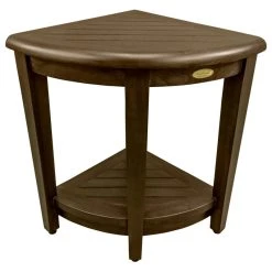 DecoTeak Oasis Teak Corner Shower Stool, Table With Shelf, 16"x18" 25 DecoTeak Oasis Teak Corner Shower Stool, Table With Shelf, 16"x18" -Laural Home Shop 4b4113ba0fdcfefb 9082 w800 h800 b1 p0