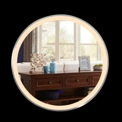 CHLOE Lighting, Inc. CHLOE Lighting LUMINOSITY Embedded Round TouchScreen LED Mirror -Laural Home Shop 4bb1ce5f00a3ebce 5613 w800 h800 b0 p0