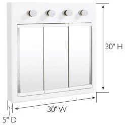 Design House Concord 30-Inch Assembled Lighted Medicine Wood Cabinet In White Gloss 10 Design House Concord 30-Inch Assembled Lighted Medicine Wood Cabinet In White Gloss -Laural Home Shop 4be1f50103d8ba1e 2565 w800 h800 b1 p0