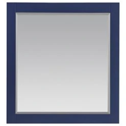 Altair Maribella Rectangular Bathroom Wood Framed Wall Mirror, Turquoise, 34"