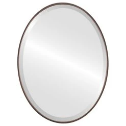 OVALCREST By The Oval And Round Mirror Store Medina Framed Oval Mirror, Rubbed Bronze, 17"x21"