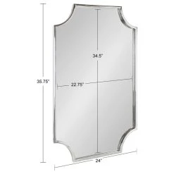 Uniek Rowla Scalloped Wall Mirror, Silver 24x36 14 Uniek Rowla Scalloped Wall Mirror, Silver 24x36 -Laural Home Shop 4c41d16202279c22 2790 w800 h800 b1 p0