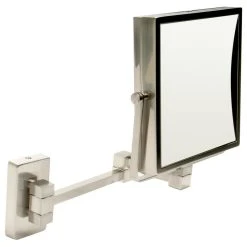 Alfi Trade Inc Alfi Brand Abm8Ws-Bn 8" Square Wall Mounted 5X Magnify Cosmetic Mirror