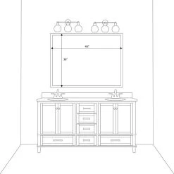 FrameMyMirror Ellis Framed Wall Mirror, White, 36"x48" -Laural Home Shop 4c61cf5c03ebb3f2 1726 w800 h800 b1 p0