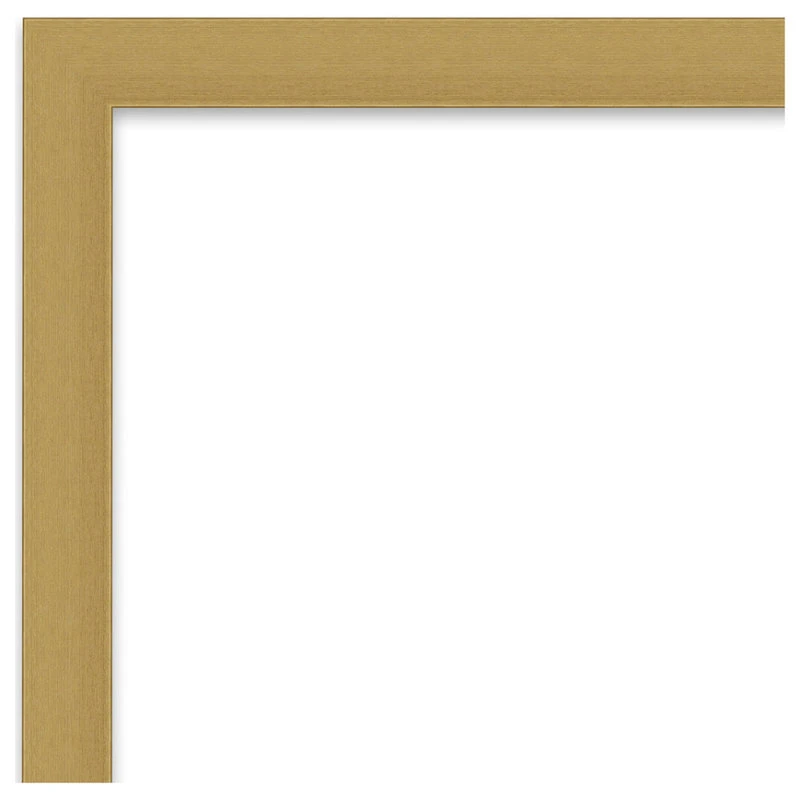 Amanti Art Grace Brushed Gold Narrow Non-Beveled Bathroom Wall Mirror - 20 X 26 In. 5 Amanti Art Grace Brushed Gold Narrow Non-Beveled Bathroom Wall Mirror - 20 X 26 In. - Image 3