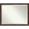 Amanti Art Wildwood Brown Narrow Beveled Bathroom Wall Mirror - 43.25 X 33.25 In. -Laural Home Shop 4d2146f20ec6db63 6868 w800 h800 b0 p0