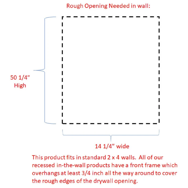 Timber Tree Cabinets Lakebrooke Recessed Primed Medicine Cabinet 53h X 15.5w X 3.5d 14 Timber Tree Cabinets Lakebrooke Recessed Primed Medicine Cabinet 53h X 15.5w X 3.5d - Image 12