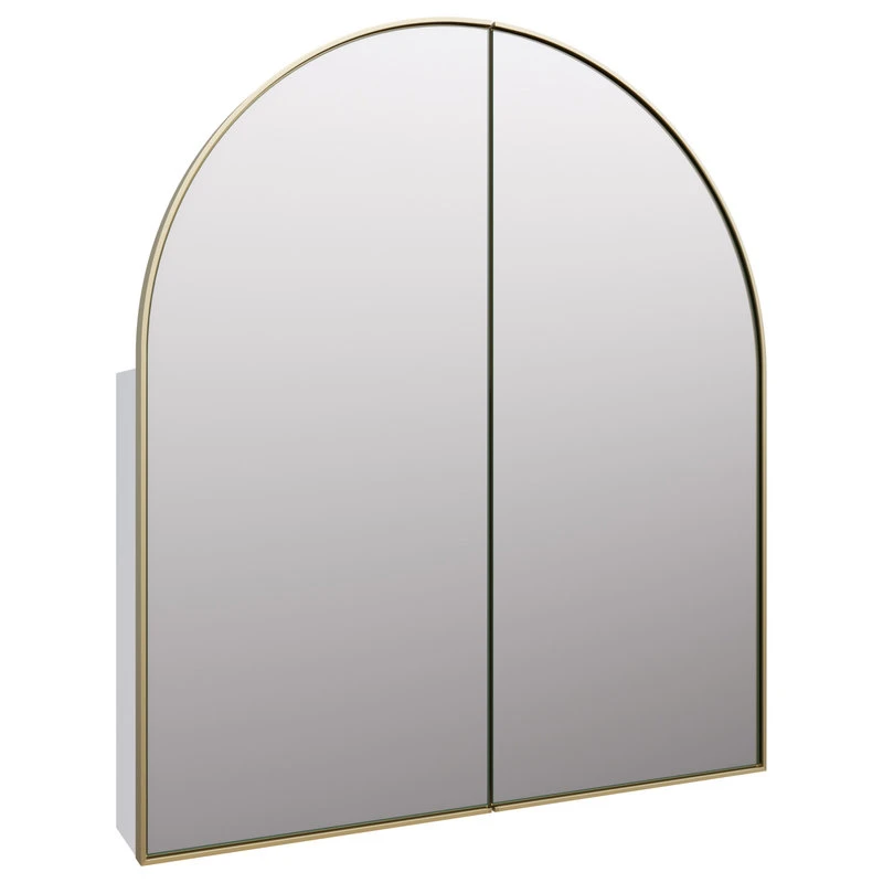 Glass Warehouse Medicine Cabinets, Satin Brass 3 Glass Warehouse Medicine Cabinets, Satin Brass