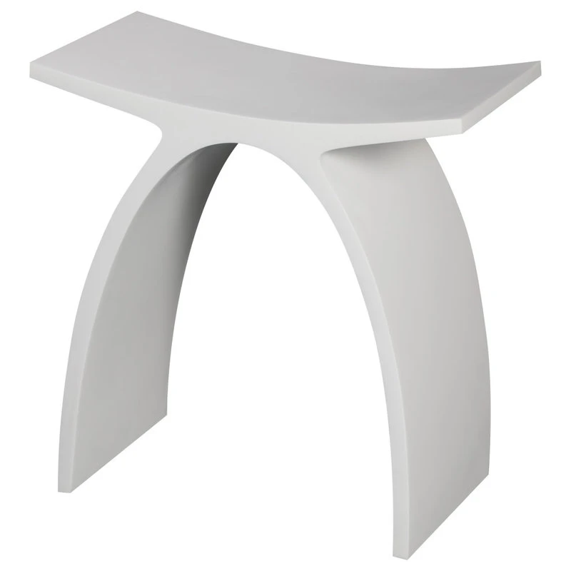 Alfi Trade Inc Alfi Brand Abst77 Arched White Matte Solid Surface Resin Bathroom/Shower Stool 3 Alfi Trade Inc Alfi Brand Abst77 Arched White Matte Solid Surface Resin Bathroom/Shower Stool