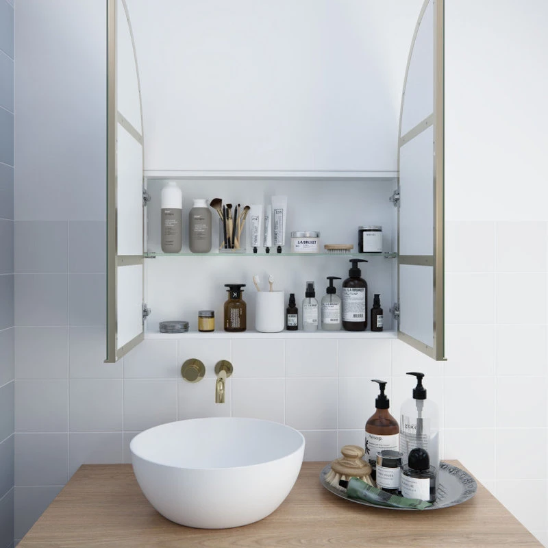 Glass Warehouse Medicine Cabinets, Satin Brass 7 Glass Warehouse Medicine Cabinets, Satin Brass - Image 5