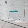 Delacora FF-HY3410L-BATH-SHOWER-STOOL Legacy 19"W Height - Teal