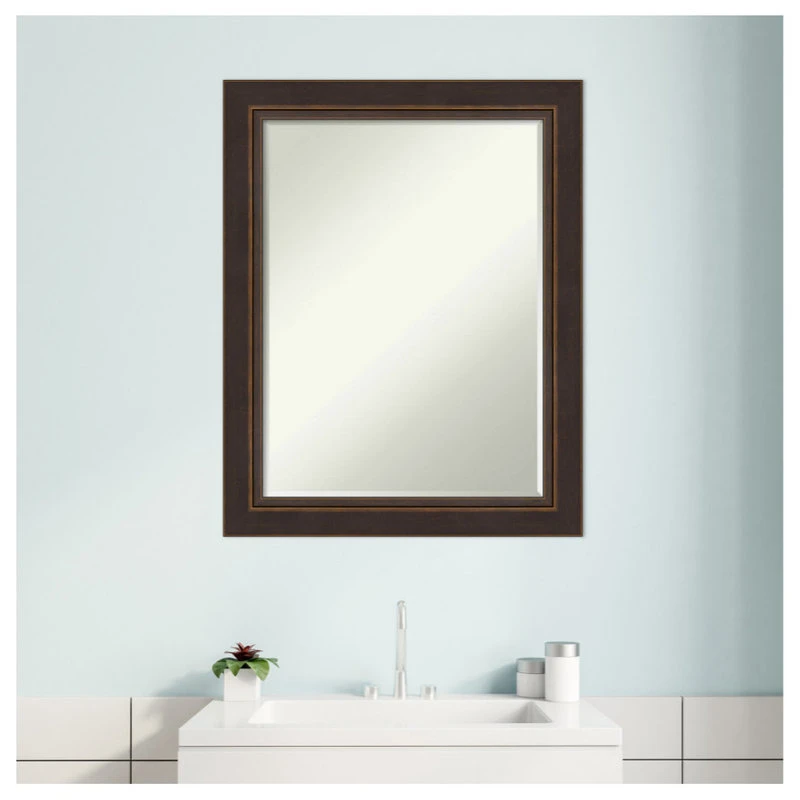 Amanti Art Lara Bronze Petite Bevel Wood Bathroom Wall Mirror 22.5 X 28.5 In. 10 Amanti Art Lara Bronze Petite Bevel Wood Bathroom Wall Mirror 22.5 X 28.5 In. - Image 8