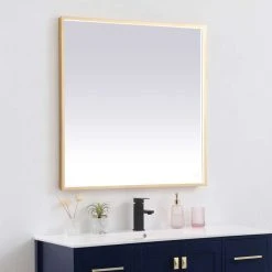 Elegant Furniture & Lighting Modern Brass Led Mirror -Laural Home Shop 4f2138f2028352c4 7541 w800 h800 b0 p0