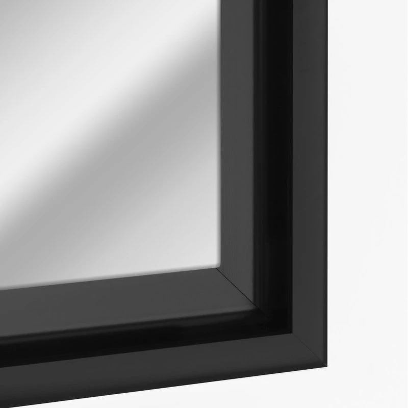 Head West, Inc. Head West Glossy Black Edge-to-Edge Float Framed Mirror - 26x38 8 Head West, Inc. Head West Glossy Black Edge-to-Edge Float Framed Mirror - 26x38 - Image 6