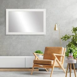 FrameMyMirror Briscoe White Framed Wall Mirror, 36" X 54" -Laural Home Shop 4f31b14503ebb2fd 1458 w800 h800 b0 p0