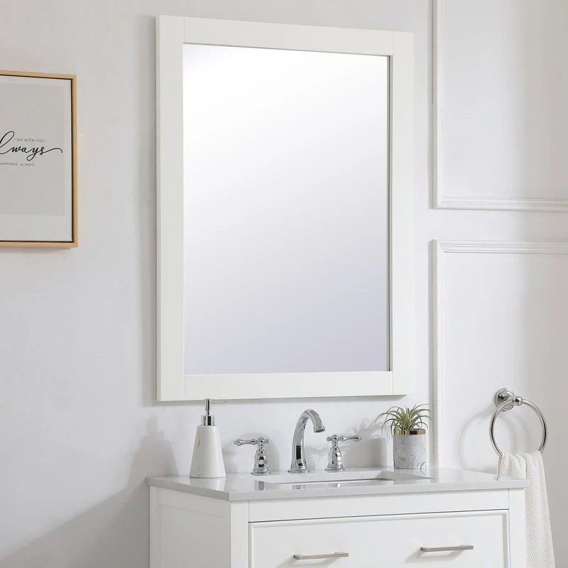 Elegant Furniture & Lighting Anderson Rectangle Vanity Mirror 27", White 5 Elegant Furniture & Lighting Anderson Rectangle Vanity Mirror 27", White - Image 3
