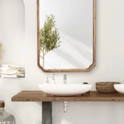 Uniek Marston Wood Framed Wall Mirror, Rustic Brown 24x36 15 Uniek Marston Wood Framed Wall Mirror, Rustic Brown 24x36 -Laural Home Shop 4f512c9800c0d77a 2862 w800 h800 b0 p0