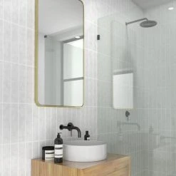 Glass Warehouse 22" W X 40" H Radius Corner Stainless Steel Framed Mirror, Satin Brass 10 Glass Warehouse 22" W X 40" H Radius Corner Stainless Steel Framed Mirror, Satin Brass -Laural Home Shop 4f61058800918843 6184 w800 h800 b0 p0