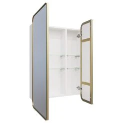 Glass Warehouse Medicine Cabinets, Satin Brass -Laural Home Shop 4f61cc4a0320b080 0309 w800 h800 b1 p0