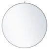 Elegant Furniture & Lighting Elegant Decor Eternity 48" Mid Century Metal Frame Hooked Mirror In Gray