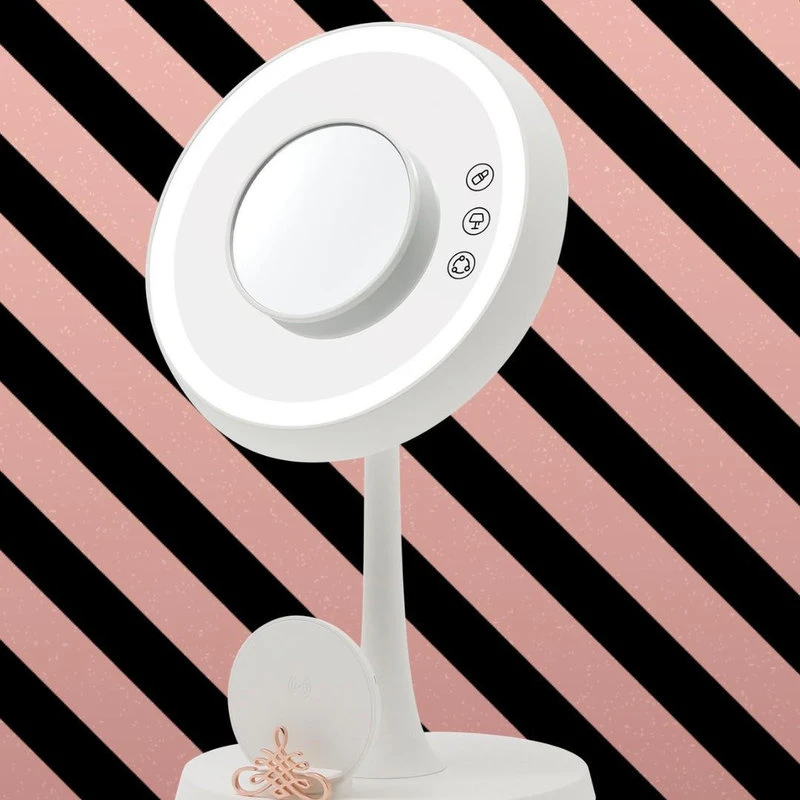 Impressions Vanity Company Serenity Tri-Tone LED Lamp Mirror With Wireless Phone Charger, White 11 Impressions Vanity Company Serenity Tri-Tone LED Lamp Mirror With Wireless Phone Charger, White - Image 9