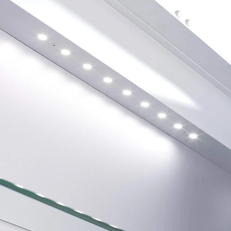 Dyconn Faucet Egret Tri-color LED Dual Door Cabinet Mirror With Touch On/Off Dim 4 Dyconn Faucet Egret Tri-color LED Dual Door Cabinet Mirror With Touch On/Off Dim - Image 2