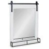 Uniek Cates Framed Wall Mirror With Shelf, White 24x31 -Laural Home Shop 50c118e201ef1b90 6238 w800 h800 b1 p0