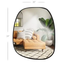 Mirrorize Canada 20"x24" Black Asymmetrical/Irregular Wall Mirror -Laural Home Shop 50e1b17003d5682b 3185 w800 h800 b1 p0