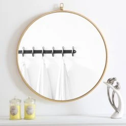 Elegant Furniture & Lighting Contemporary Brass Vanity Mirror -Laural Home Shop 5141b68b02832544 7594 w800 h800 b0 p0