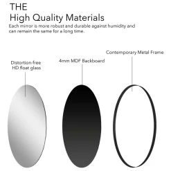 JimsMaison Oval Framed Wall Mounted Bathroom Vanity Mirror, Black, 24x36 -Laural Home Shop 5161235703171274 2750 w800 h800 b1 p0