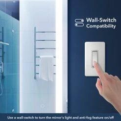 JONATHAN Y Remy Anti-Fog Front/Back-lit Bathroom Vanity Mirror, Touch Control, Height: 36" -Laural Home Shop 51710dcb0372a33a 8724 w800 h800 b0 p0