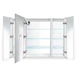 Krugg Reflections 48"x36" LED Medicine Cabinet, Dimmer/Defog, Makeup Mirror, And USB, Light Left -Laural Home Shop 524136b80c62f6e0 8525 w800 h800 b1 p0