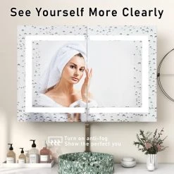Modland Recessed Or Surface Mount Frameless Medicine Cabinet W/ LED Light & 3 Mirrors -Laural Home Shop 5261cdb40319878b 4170 w800 h800 b0 p0