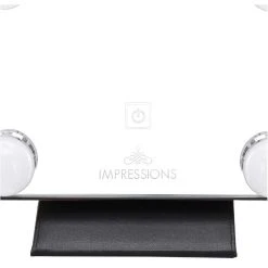 Impressions Vanity Company Lumiere Touch Pad Mini LED Makeup Mirror, Black, Hollywood LED Bulbs -Laural Home Shop 5301354002ed7cb2 3943 w800 h800 b1 p0