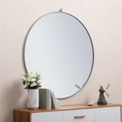 Elegant Furniture & Lighting Elegant Decor Eternity 48" Mid Century Metal Frame Hooked Mirror In Gray 11 Elegant Furniture & Lighting Elegant Decor Eternity 48" Mid Century Metal Frame Hooked Mirror In Gray -Laural Home Shop 53a1ff140e8d5762 1557 w800 h800 b0 p0