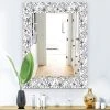 Designart Texture In A Flower Design Bohemian Eclectic Frameless Vanity Mirror,