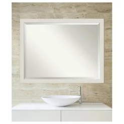 Amanti Art Rustic Plank White Narrow Beveled Bathroom Wall Mirror - 43.5 X 33.5 In. 12 Amanti Art Rustic Plank White Narrow Beveled Bathroom Wall Mirror - 43.5 X 33.5 In. -Laural Home Shop 5451d12b0d1d1bf1 5256 w800 h800 b1 p0