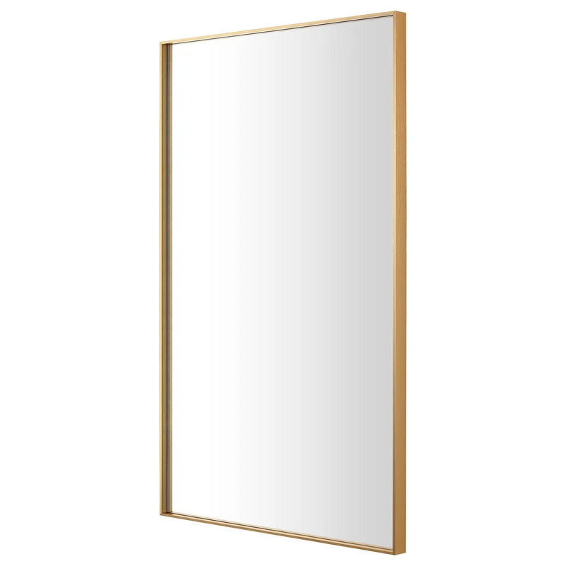 LEDEL Rectangle Framed Bathroom Vanity Mirror Accent Wall Mirror, Gold, 40"w X 27"h 5 LEDEL Rectangle Framed Bathroom Vanity Mirror Accent Wall Mirror, Gold, 40"w X 27"h - Image 3