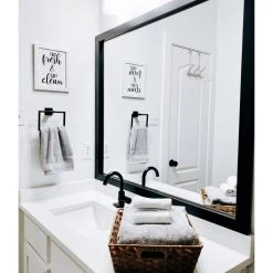 FrameMyMirror Meade Framed Wall Mirror, Black, 28"x48" 26 FrameMyMirror Meade Framed Wall Mirror, Black, 28"x48" -Laural Home Shop 5471f30003bf4624 9967 w800 h800 b0 p0