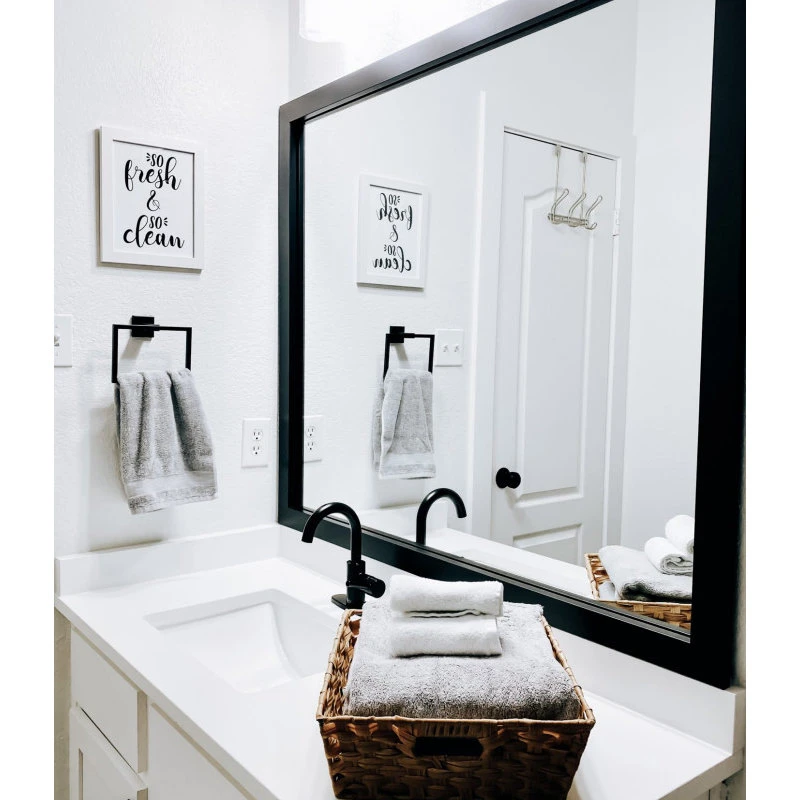 FrameMyMirror Meade Framed Wall Mirror, Black, 28"x48" 11 FrameMyMirror Meade Framed Wall Mirror, Black, 28"x48" - Image 9