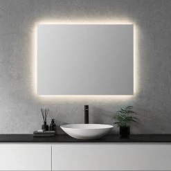 Altair Cassano Rectangle Frameless Modern Bathroom/Vanity LED Lighted Wall Mirror, 40" -Laural Home Shop 5511031902860f35 8093 w800 h800 b0 p0