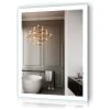Kiva Rhyme 28"(W)x36"(H) Wall-mounted Design Bathroom Mirror, Dimmable&Defogger Switch