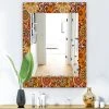 Designart Pattern Tile With Mandalas Bohemian And Eclectic Frameless Wall Mirror, 24x32 -Laural Home Shop 567132e90335bf48 7236 w800 h800 b0 p0