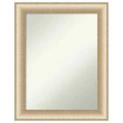 Amanti Art Elegant Brushed Honey Non-Beveled Bathroom Wall Mirror - 22.75 X 28.75 In.
