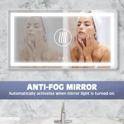 Prominence Home Luxury LED Bathroom/Wall Mirror, 55"x30" -Laural Home Shop 57f10b5a03474a3a 2110 w800 h800 b0 p0