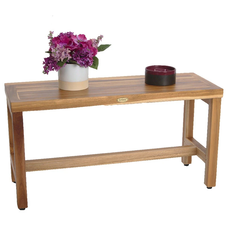 EcoDecors EarthyTeak Classic 35" Teak Shower Bench 7 EcoDecors EarthyTeak Classic 35" Teak Shower Bench - Image 5