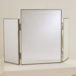 Global Views Glam Silver Frame Folding Vanity Mirror Table Top Triple Double Side Portable -Laural Home Shop 59114ffb0ea2c082 0726 w800 h800 b0 p0