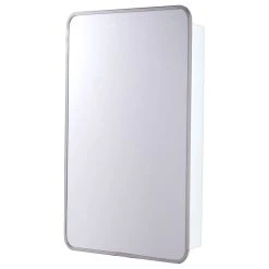 Ketcham Medicine Cabinets/Fred Silver & Company Round Corner Series Surface Mounted Steel Framed Mirror Medicine Cabinet