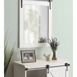 Uniek Cates Rustic Wall Mirror, White 22x.75x30 10 Uniek Cates Rustic Wall Mirror, White 22x.75x30 -Laural Home Shop 59613f310dbb26cc 7522 w800 h800 b0 p0
